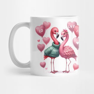 Valentine Love Flamingos Mug